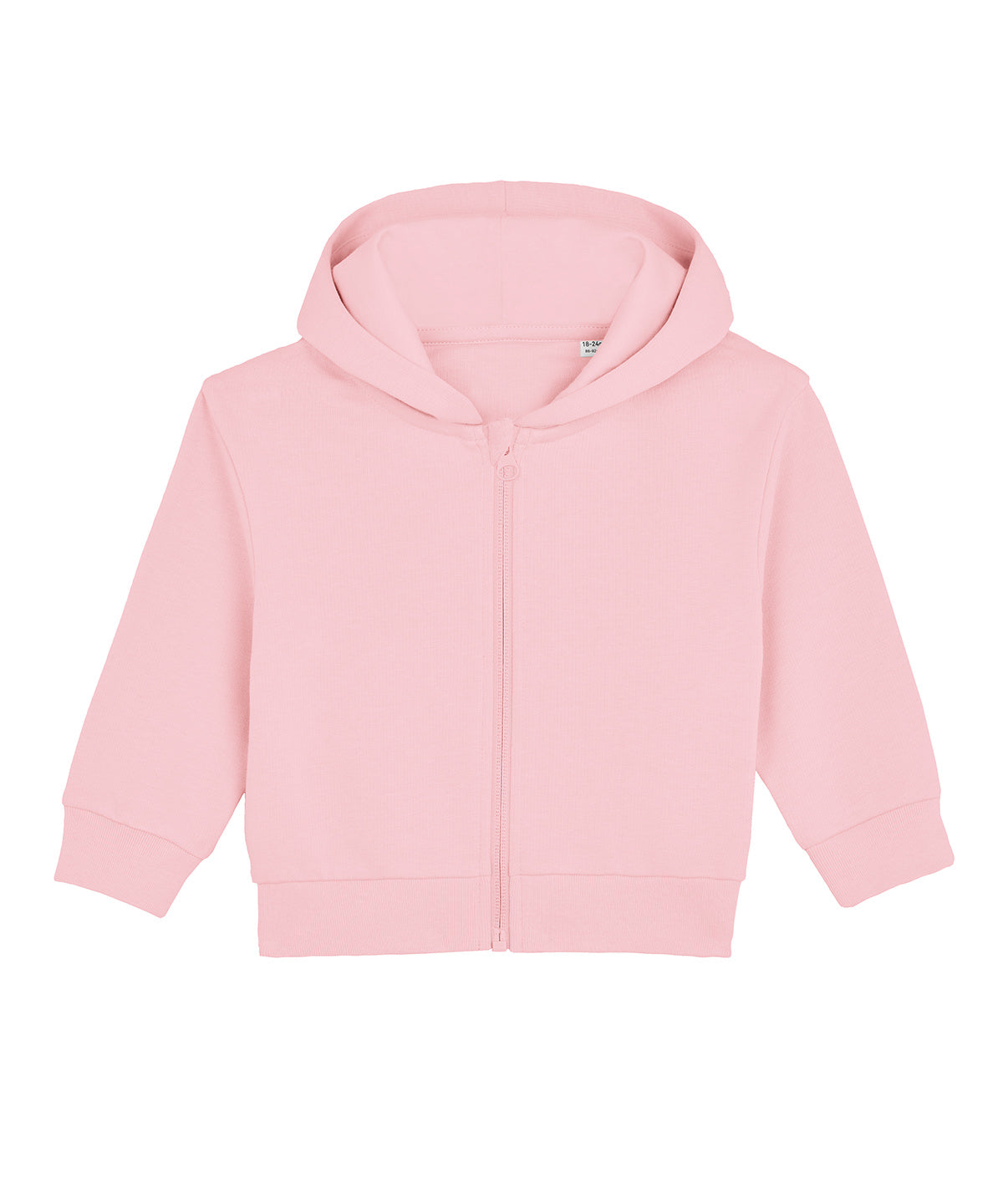 Stanley/Stella Baby Connector hoodie zip-through sweatshirt in Cotton Pink, front view
