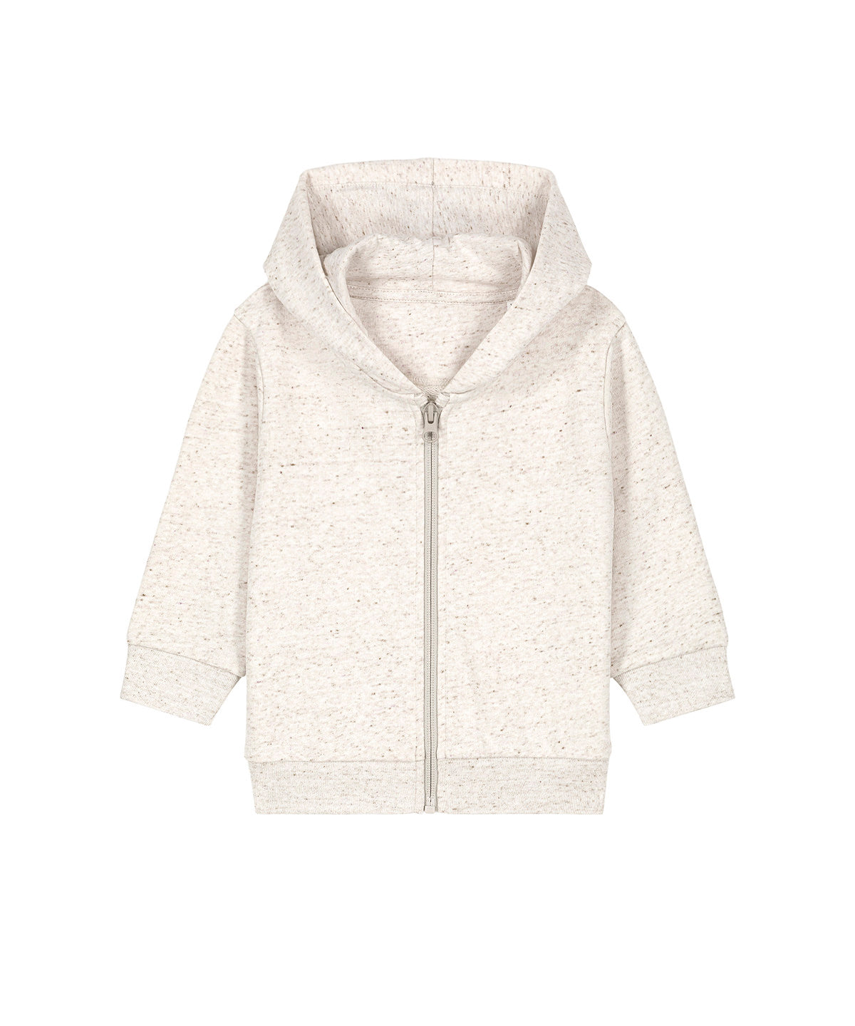 Stanley/Stella Baby Connector hoodie zip-through sweatshirt in Eco Heather, front view
