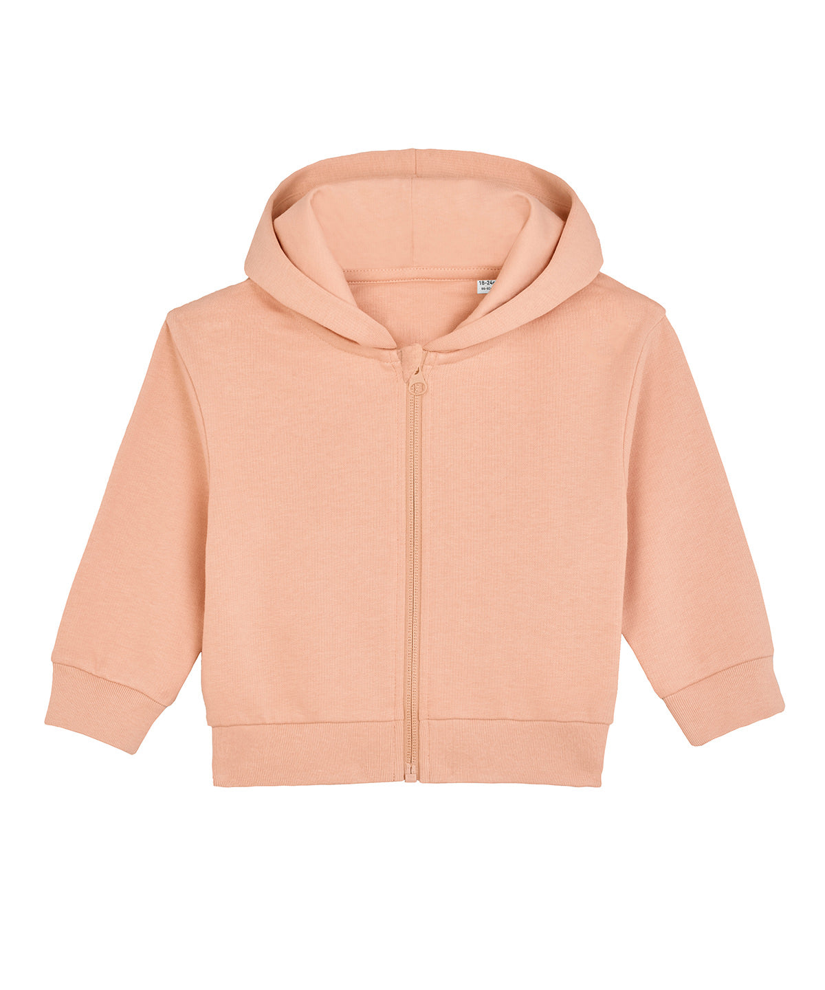Stanley/Stella Baby Connector hoodie zip-through sweatshirt in Fraiche Peche, front view