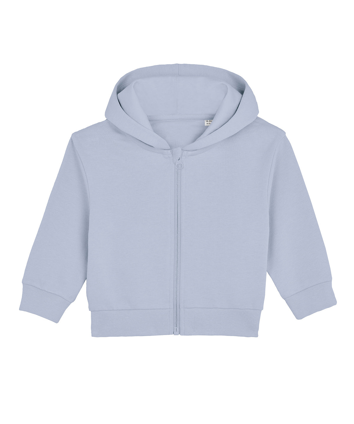 Stanley/Stella Baby Connector hoodie zip-through sweatshirt in Serene Blue, front view