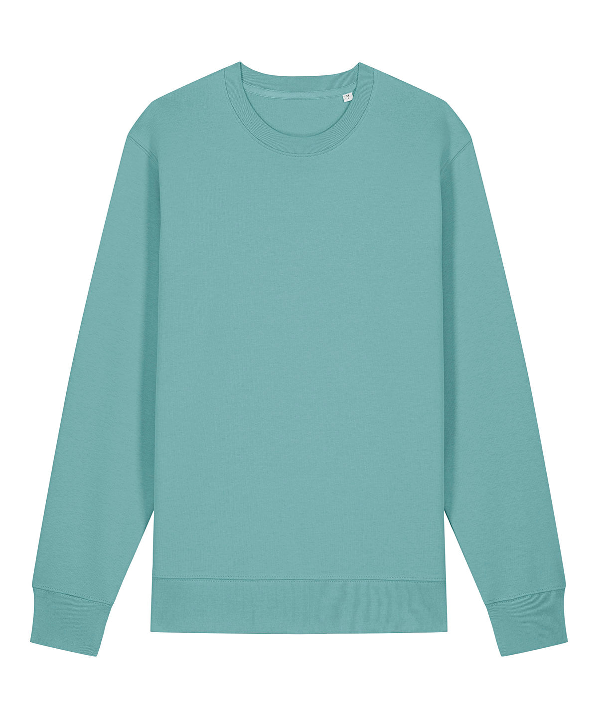 Stanley/Stella Unisex Matcher sweatshirt in Teal Monstera, front view
