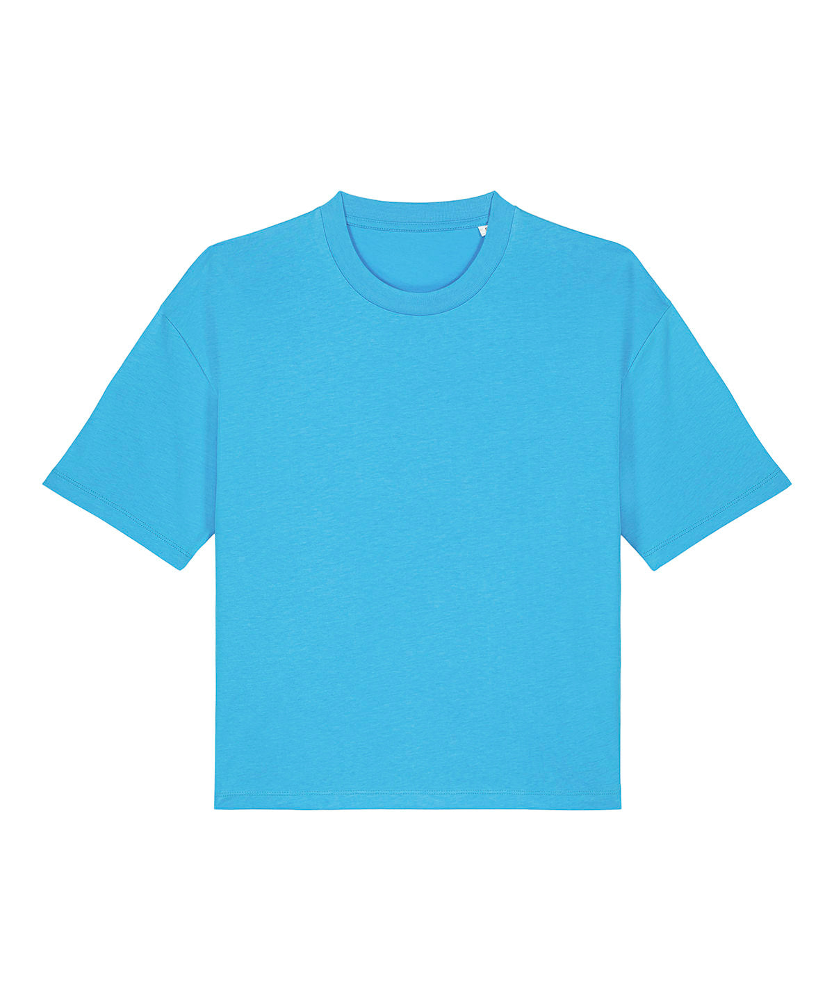Stanley/Stella Women’s Stella Nova boxy t-shirt in Aqua Blue, front view