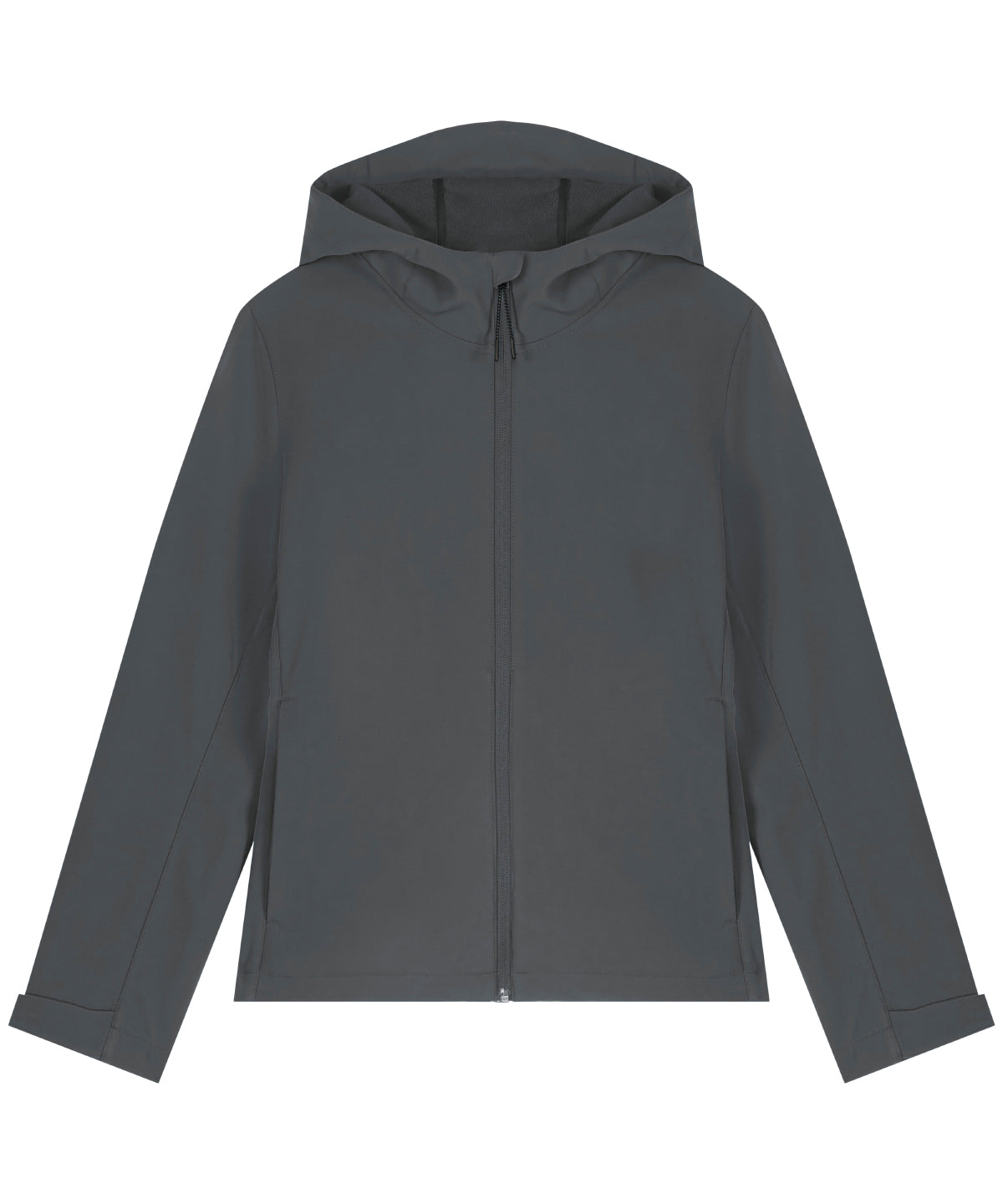 Stanley/Stella Women’s Stella Discoverer hooded softshell in Anthracite, front view