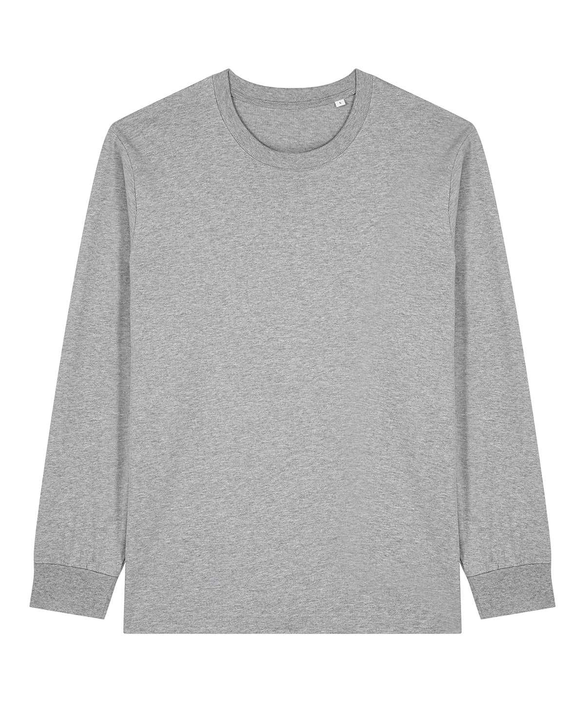 Stanley/Stella Freestyler long sleeve in Heather Grey, front view
