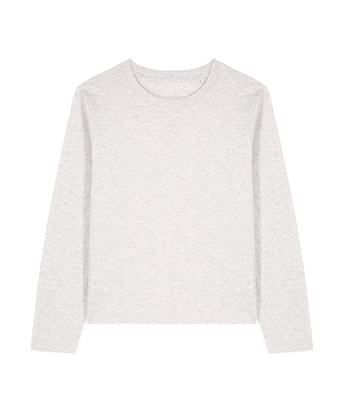 Stanley/Stella Stella Muser long sleeve in Cool Heather Grey, front view