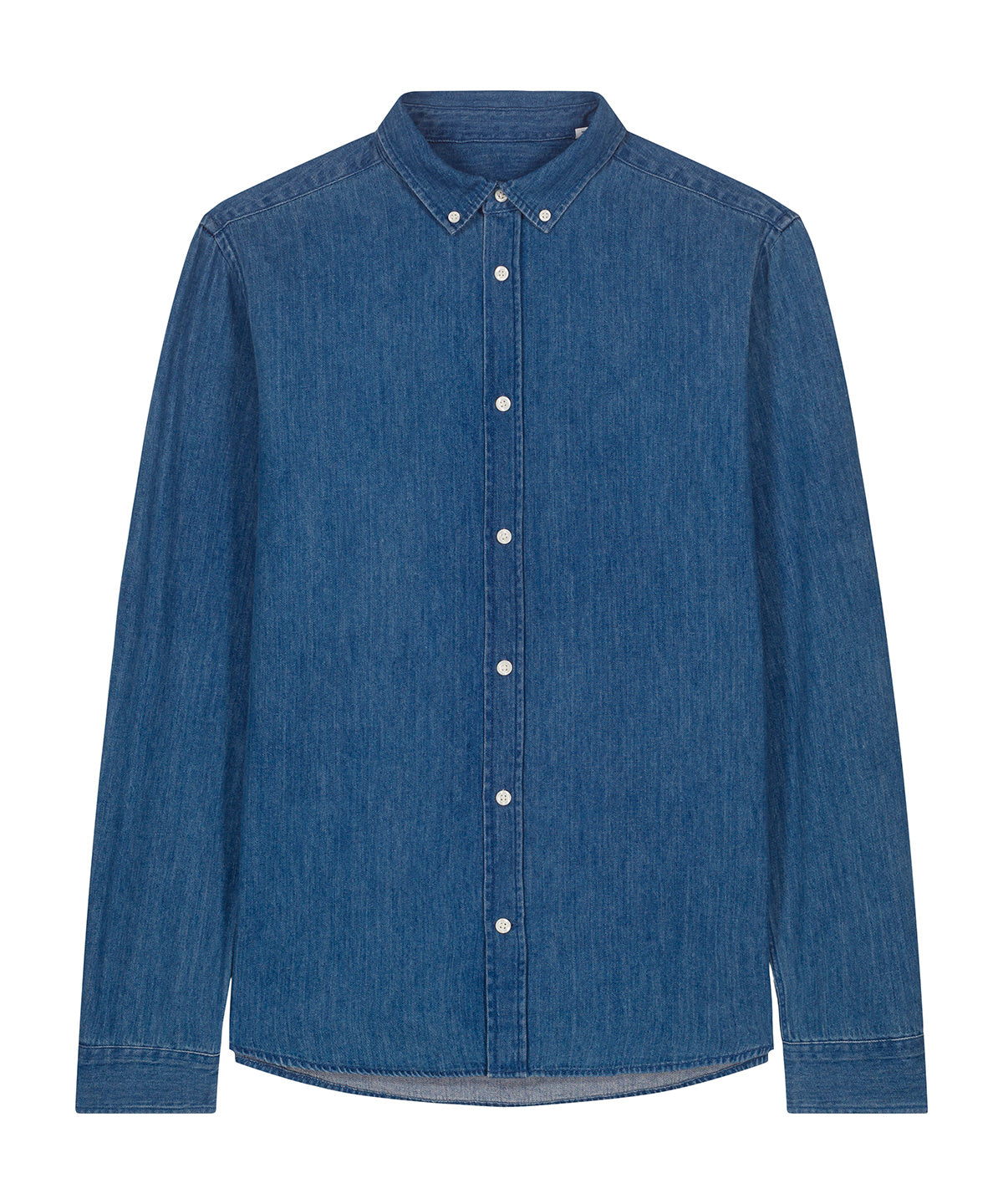 Stanley/Stella Stanley denim shirt in Mid Wash, front view
