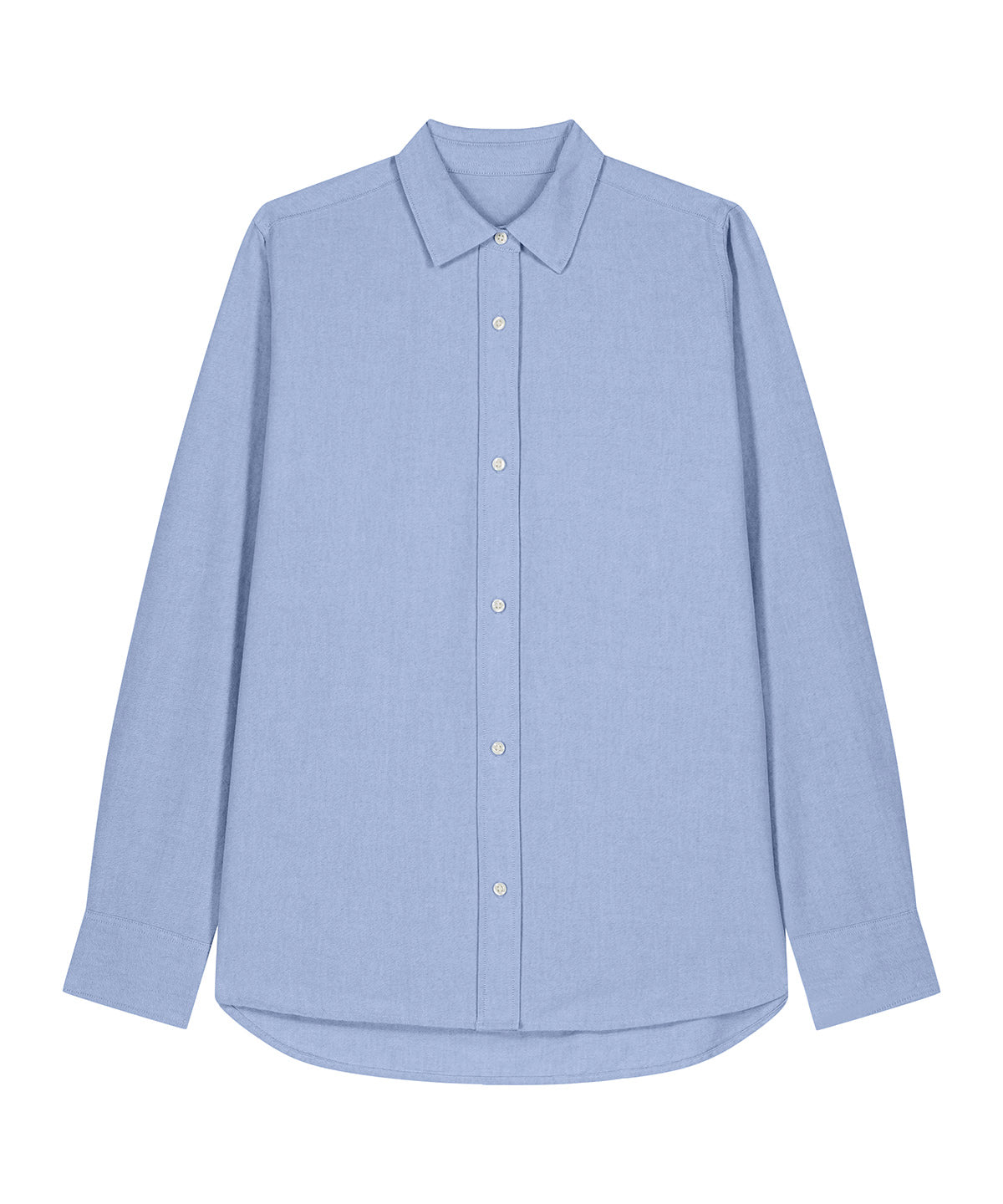 Stanley/Stella Stella Oxford shirt in Blue Oxford, front view