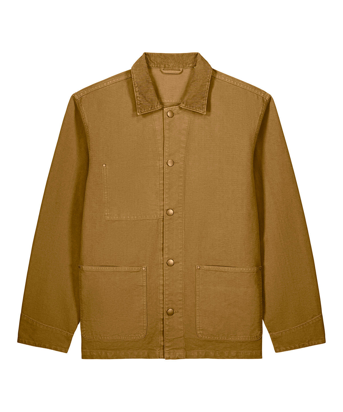 Stanley/Stella Chore jacket in Garment Dyed Bronze, front view