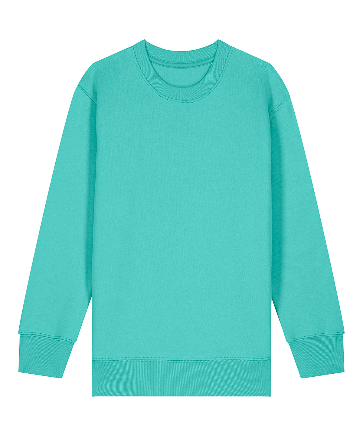 Stanley/Stella Kids Mini Changer 2.0 iconic crew neck sweatshirt in Pool Blue, front view