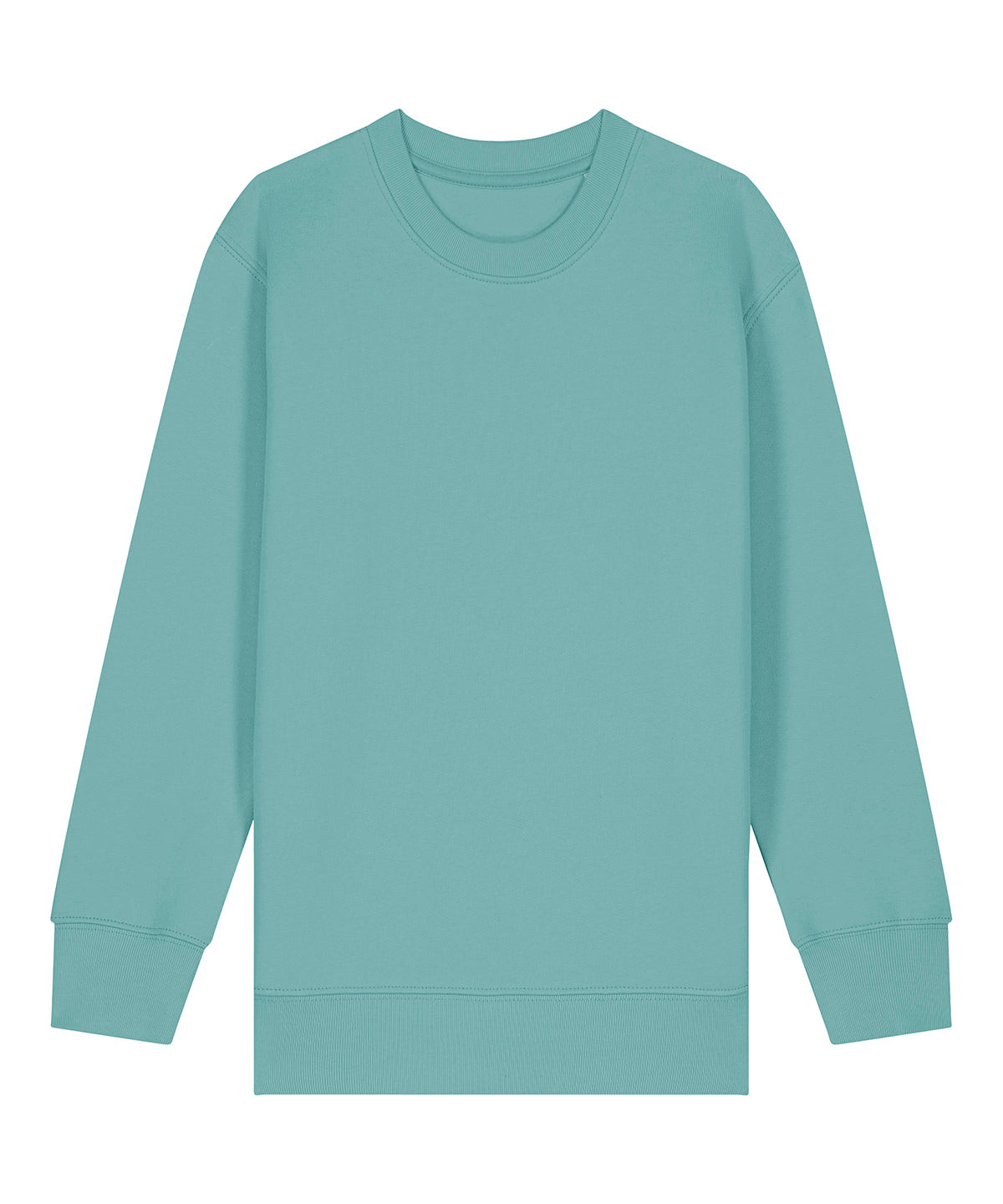 Stanley/Stella Kids Mini Changer 2.0 iconic crew neck sweatshirt in Teal Monstera, front view