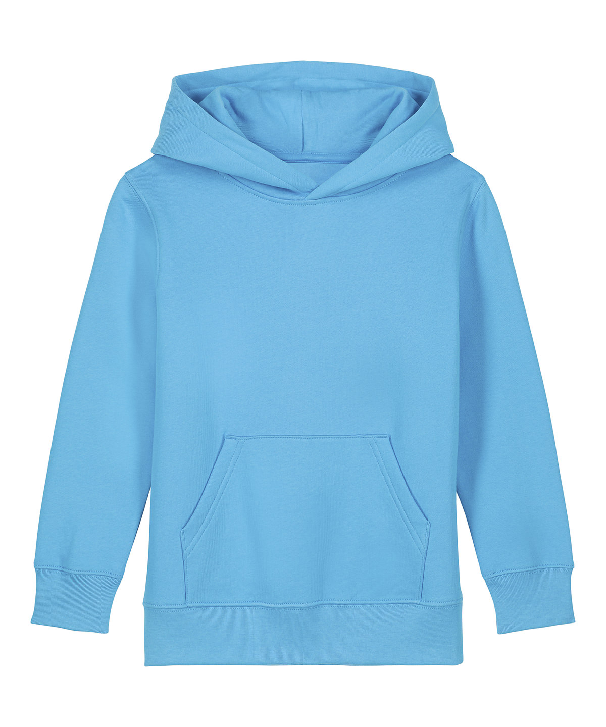 Stanley/Stella Kids Mini Cruiser 2.0 iconic hoodie sweatshirt in Aqua Blue, front view