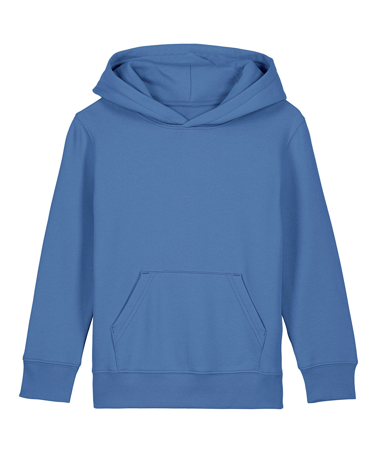 Stanley/Stella Kids Mini Cruiser 2.0 iconic hoodie sweatshirt in Bright Blue, front view