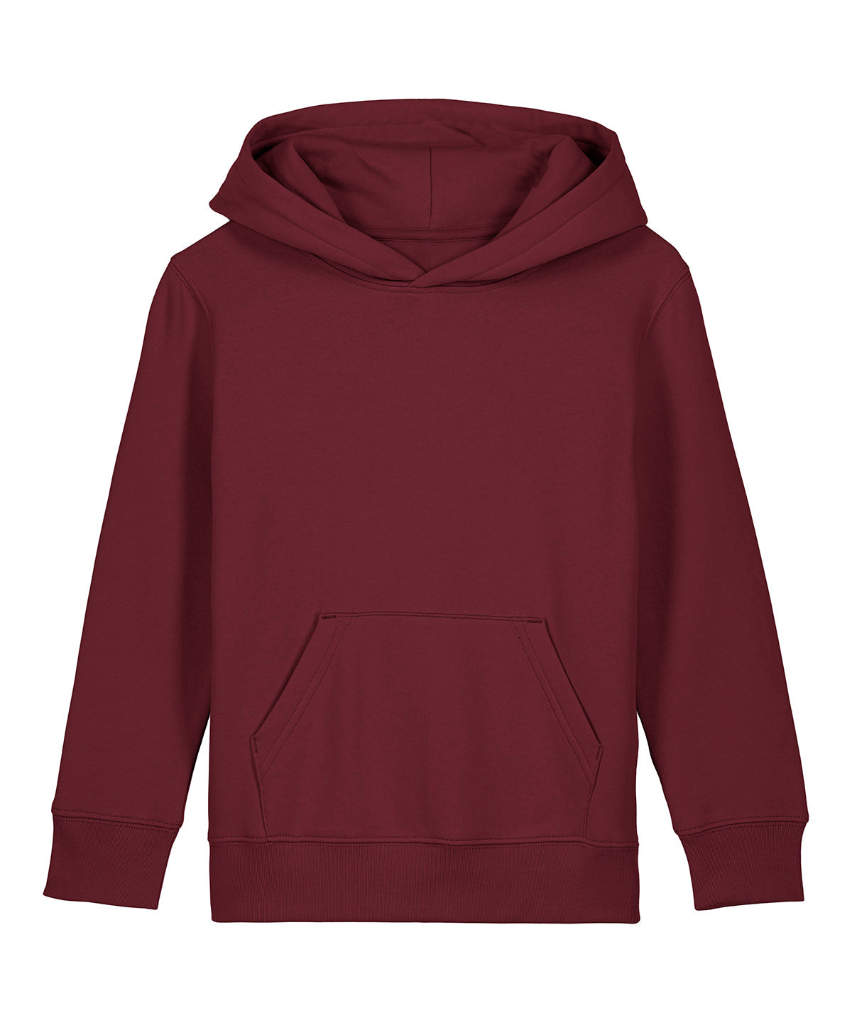 Stanley/Stella Kids Mini Cruiser 2.0 iconic hoodie sweatshirt in Burgundy, front view