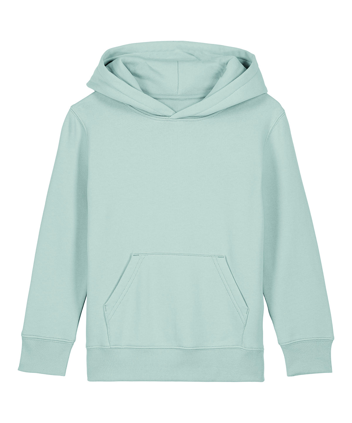 Stanley/Stella Kids Mini Cruiser 2.0 iconic hoodie sweatshirt in Caribbean Blue, front view