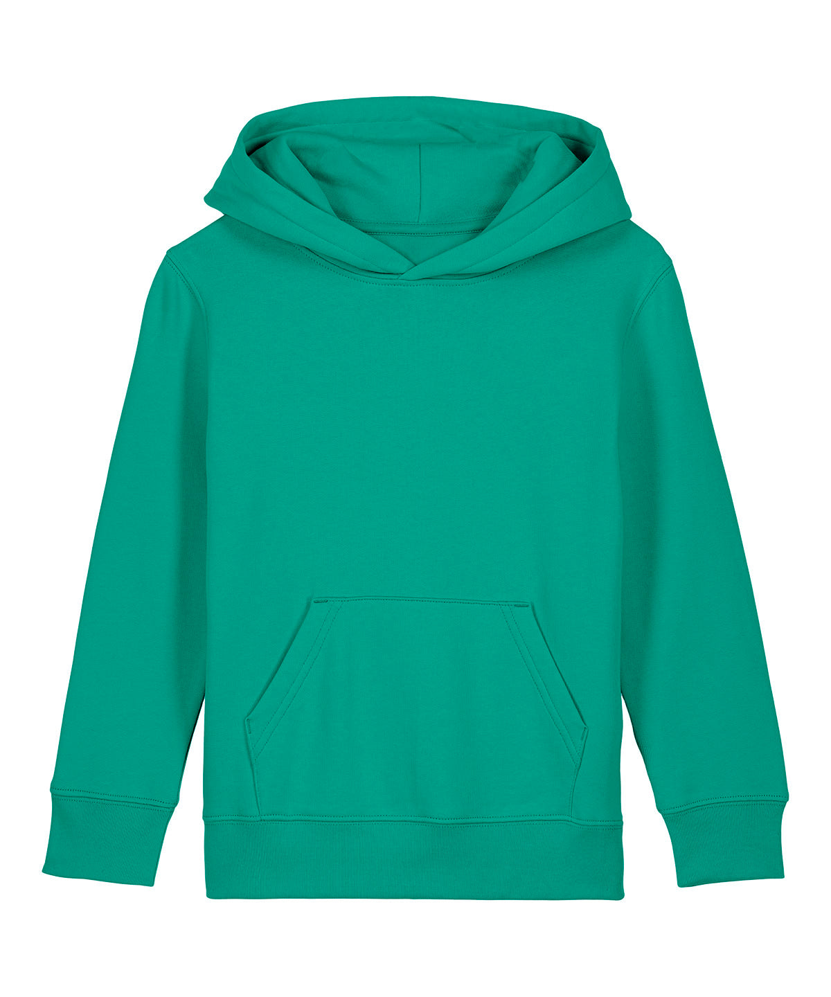 Stanley/Stella Kids Mini Cruiser 2.0 iconic hoodie sweatshirt in Go Green, front view