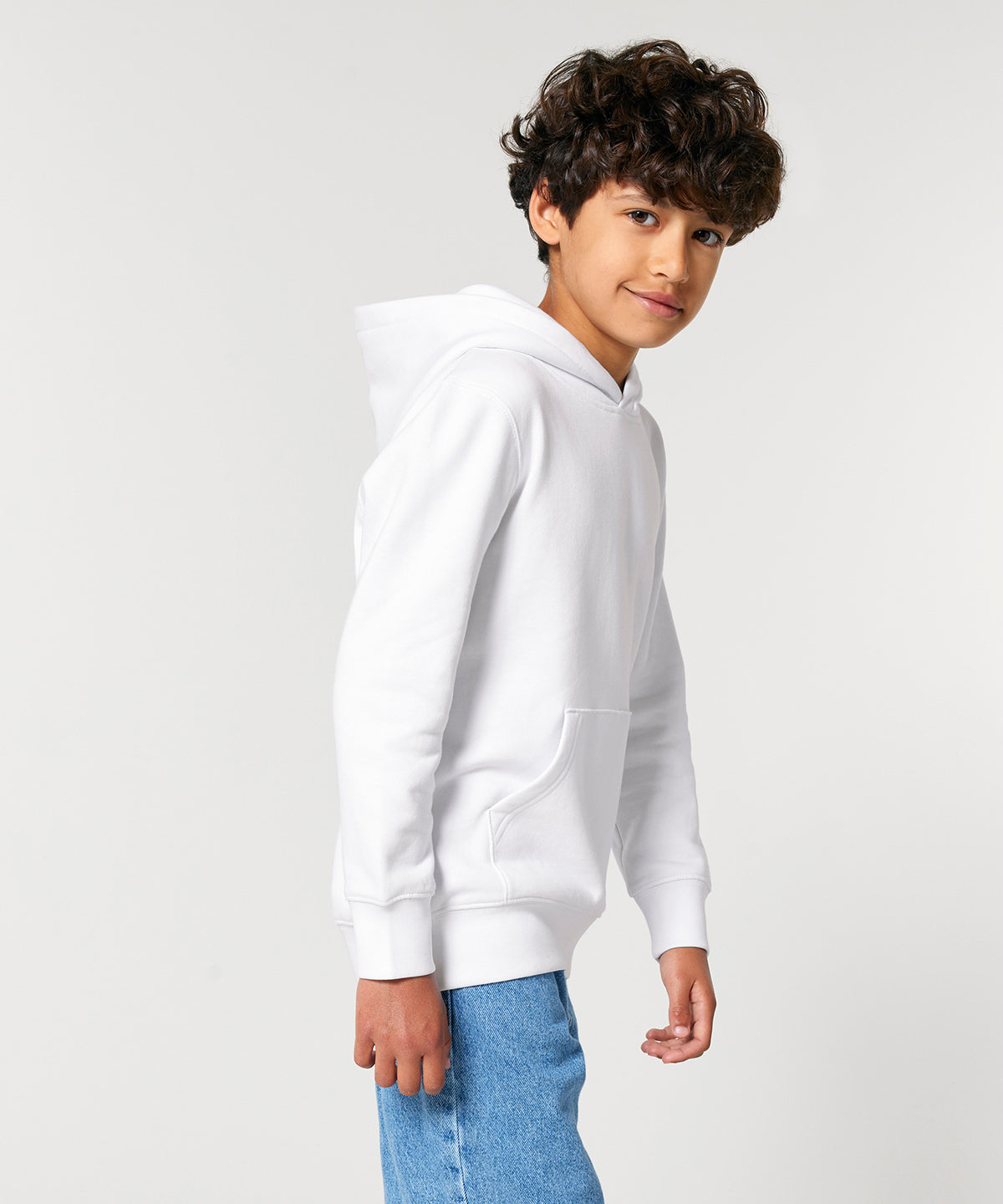 Stanley/Stella Kids Mini Cruiser 2.0 iconic hoodie sweatshirt, lifestyle photo