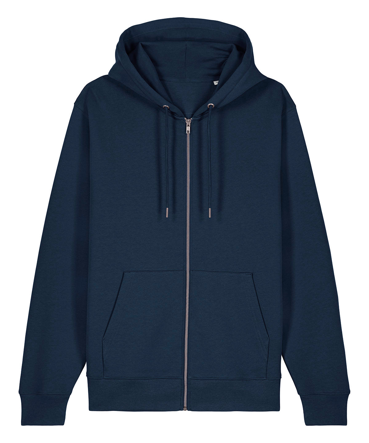 Stanley/Stella Unisex Cultivator 2.0 iconic zip-thru hoodie sweatshirt in French Navy, front view