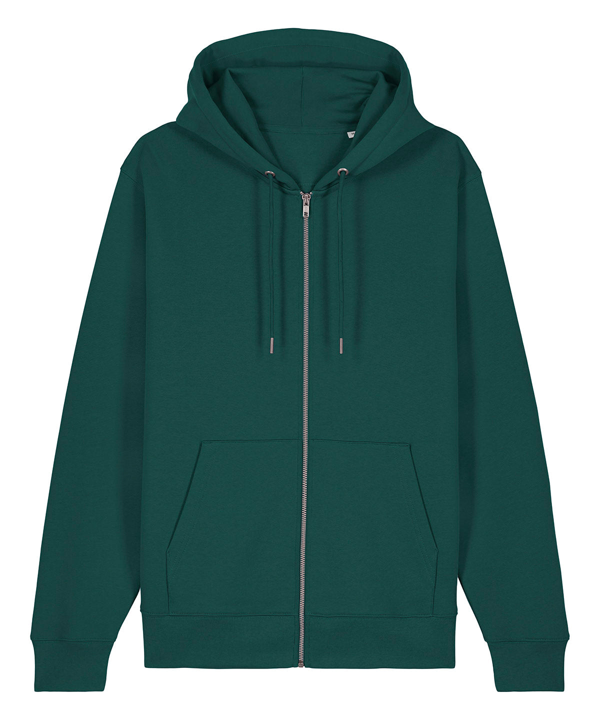 Stanley/Stella Unisex Cultivator 2.0 iconic zip-thru hoodie sweatshirt in Glazed Green, front view