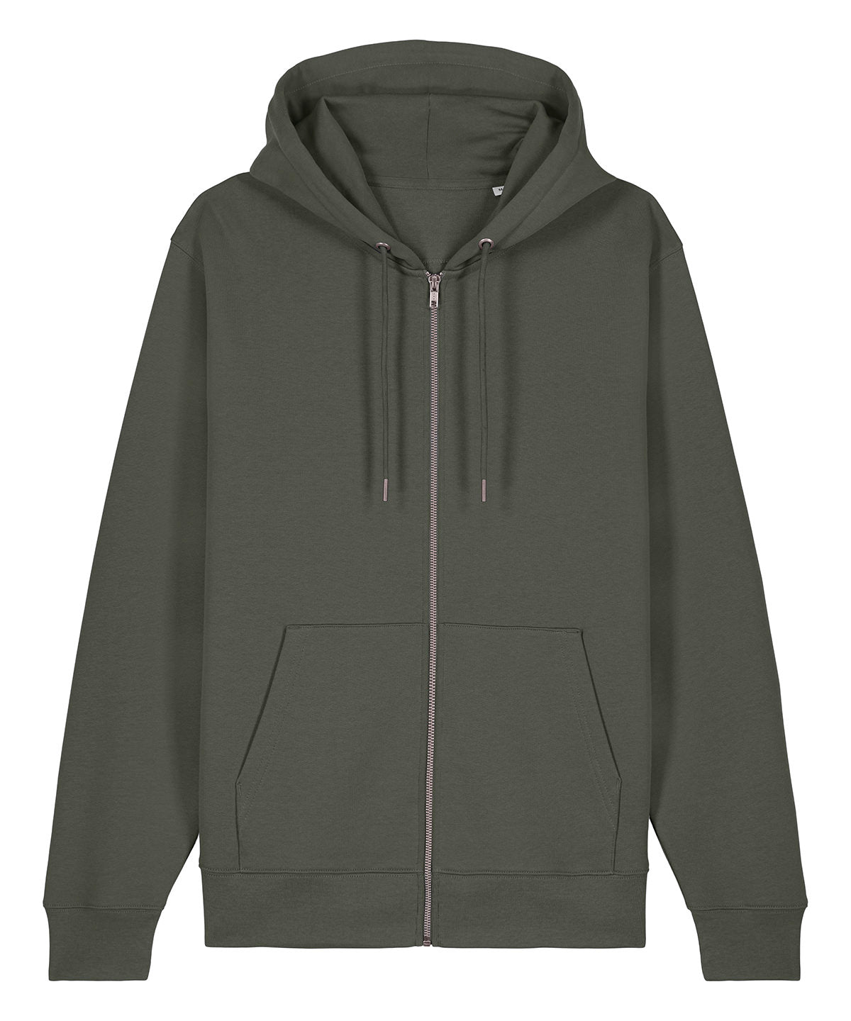 Stanley/Stella Unisex Cultivator 2.0 iconic zip-thru hoodie sweatshirt in Khaki, front view