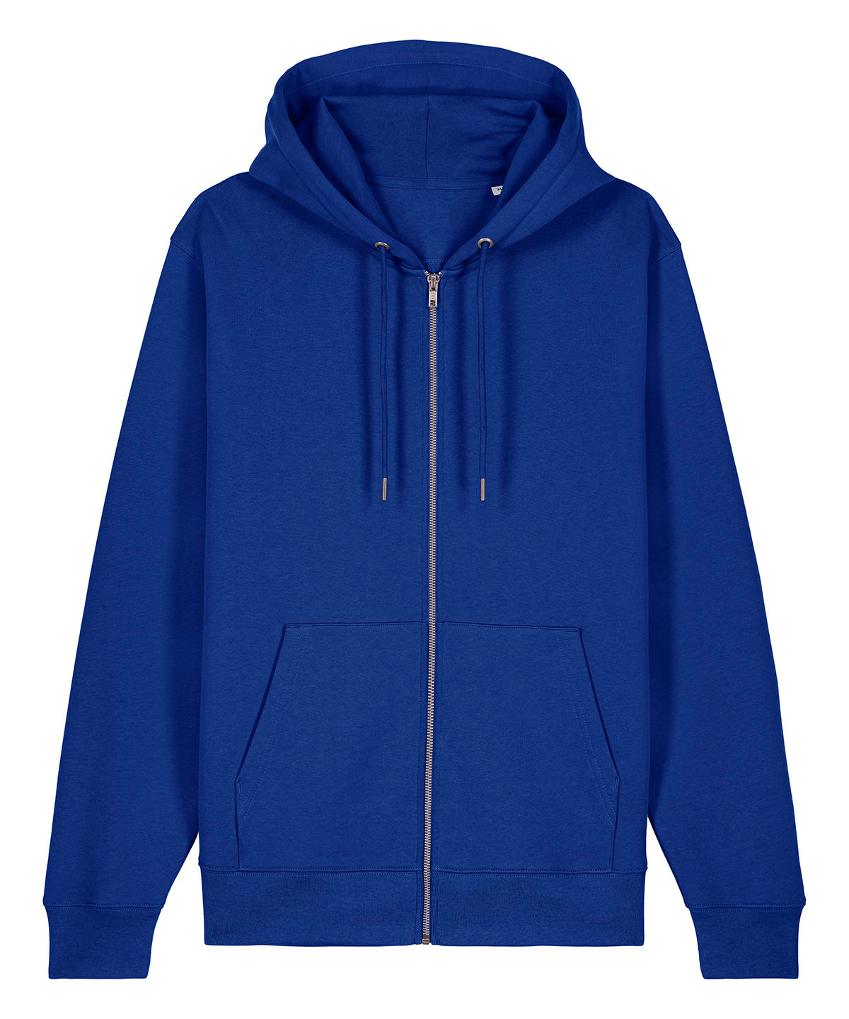 Stanley/Stella Unisex Cultivator 2.0 iconic zip-thru hoodie sweatshirt in Worker Blue, front view