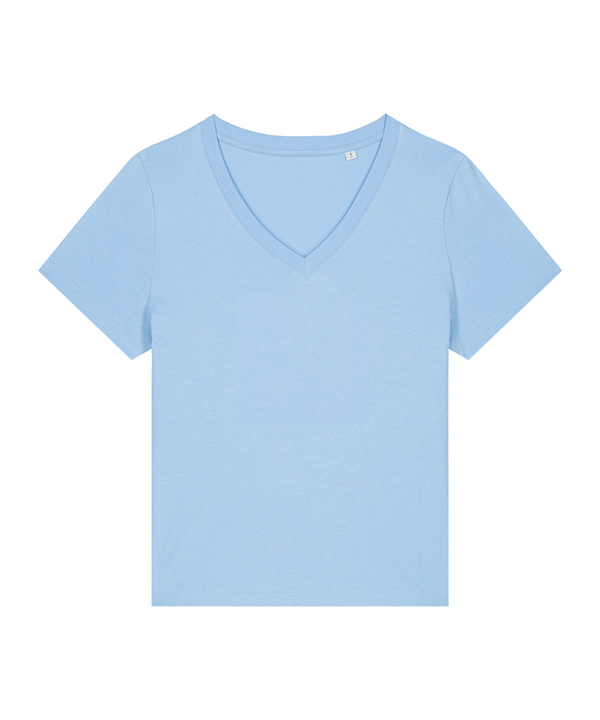 Stanley/Stella Women’s Stella Isla v-neck t-shirt in Blue Soul, front view