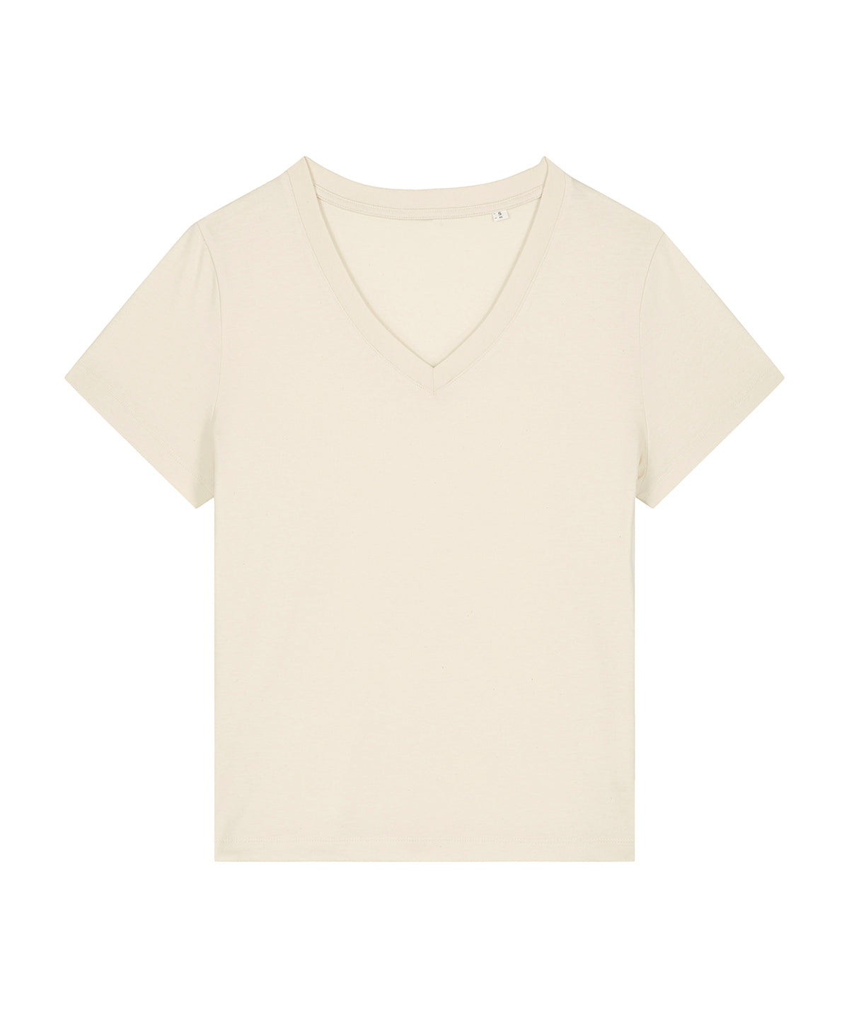 Stanley/Stella Women’s Stella Isla v-neck t-shirt in Natural Raw, front view