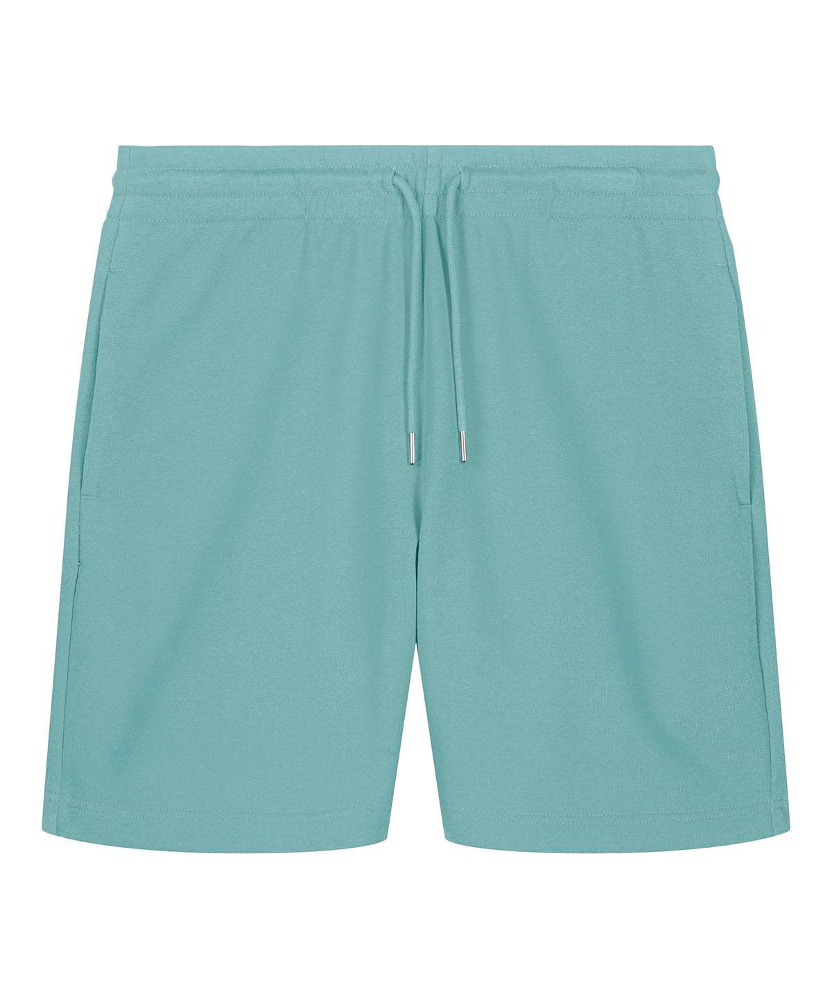 Stanley/Stella Unisex Trainer 2.0 jogger shorts in Teal Monstera, front view