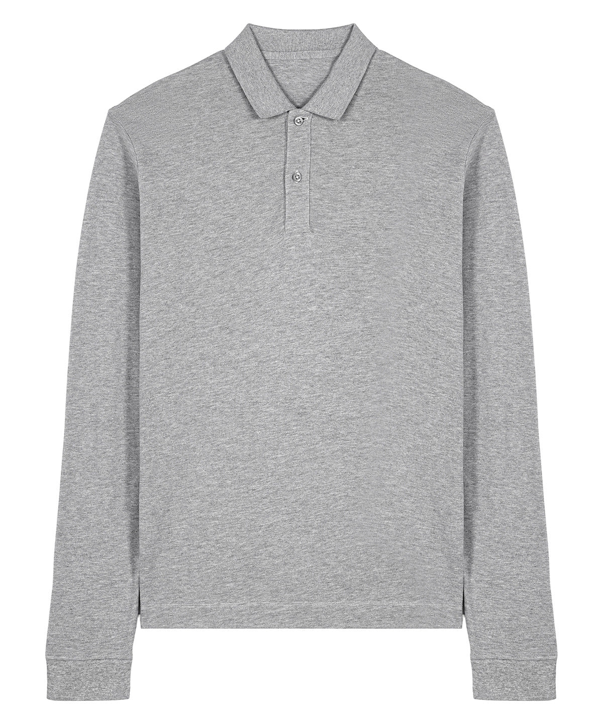 Stanley/Stella Prepster 2.0 long sleeve in Heather Grey, front view