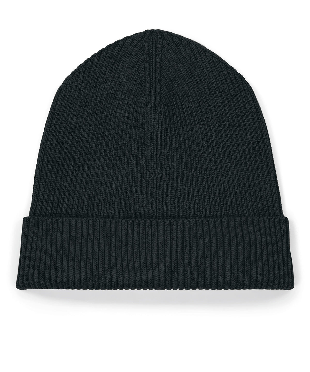 Stanley/Stella Fisherman beanie 2.0 in Black, front view