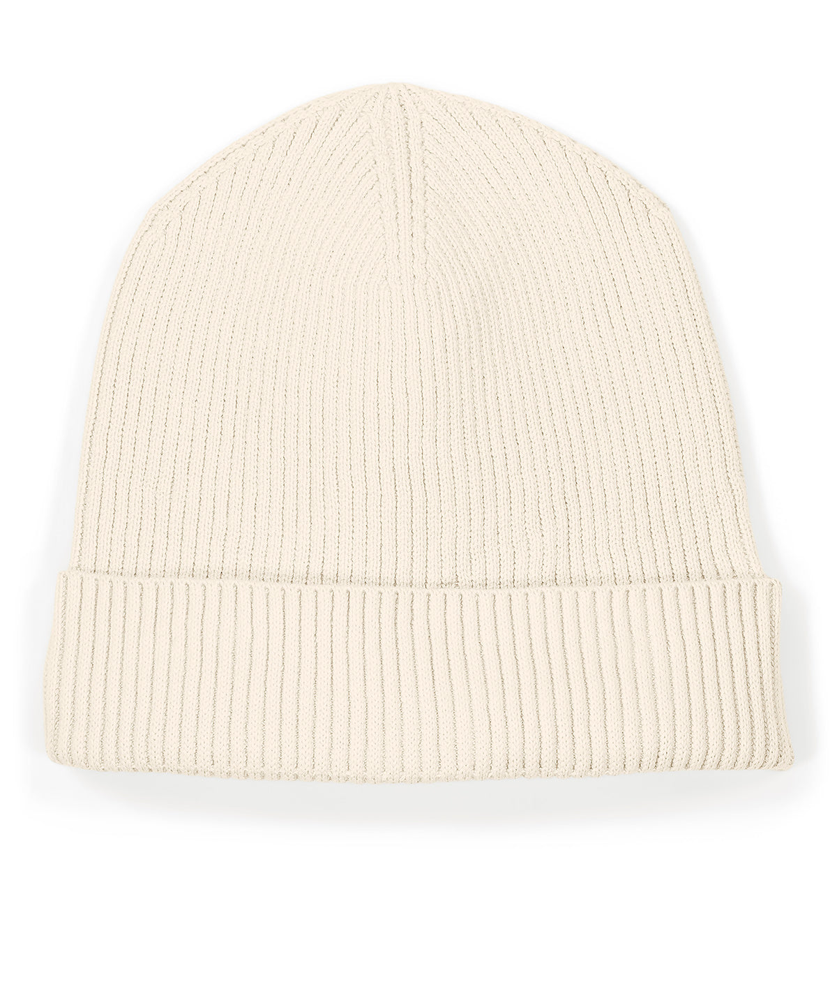Stanley/Stella Fisherman beanie 2.0 in Natural Raw, front view