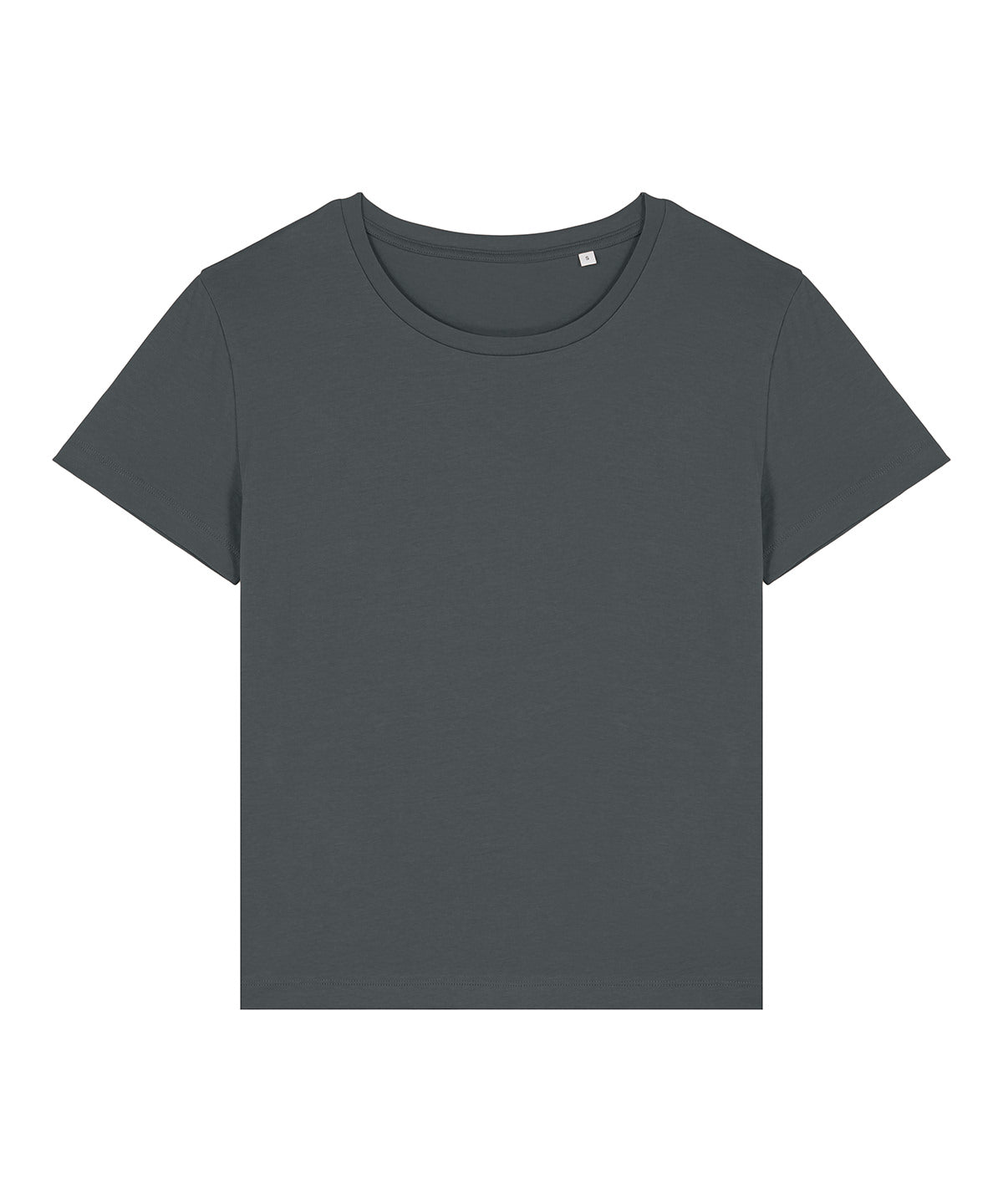 Stanley/Stella Women’s Stella Serena iconic mid-light t-shirt in Anthracite, front view