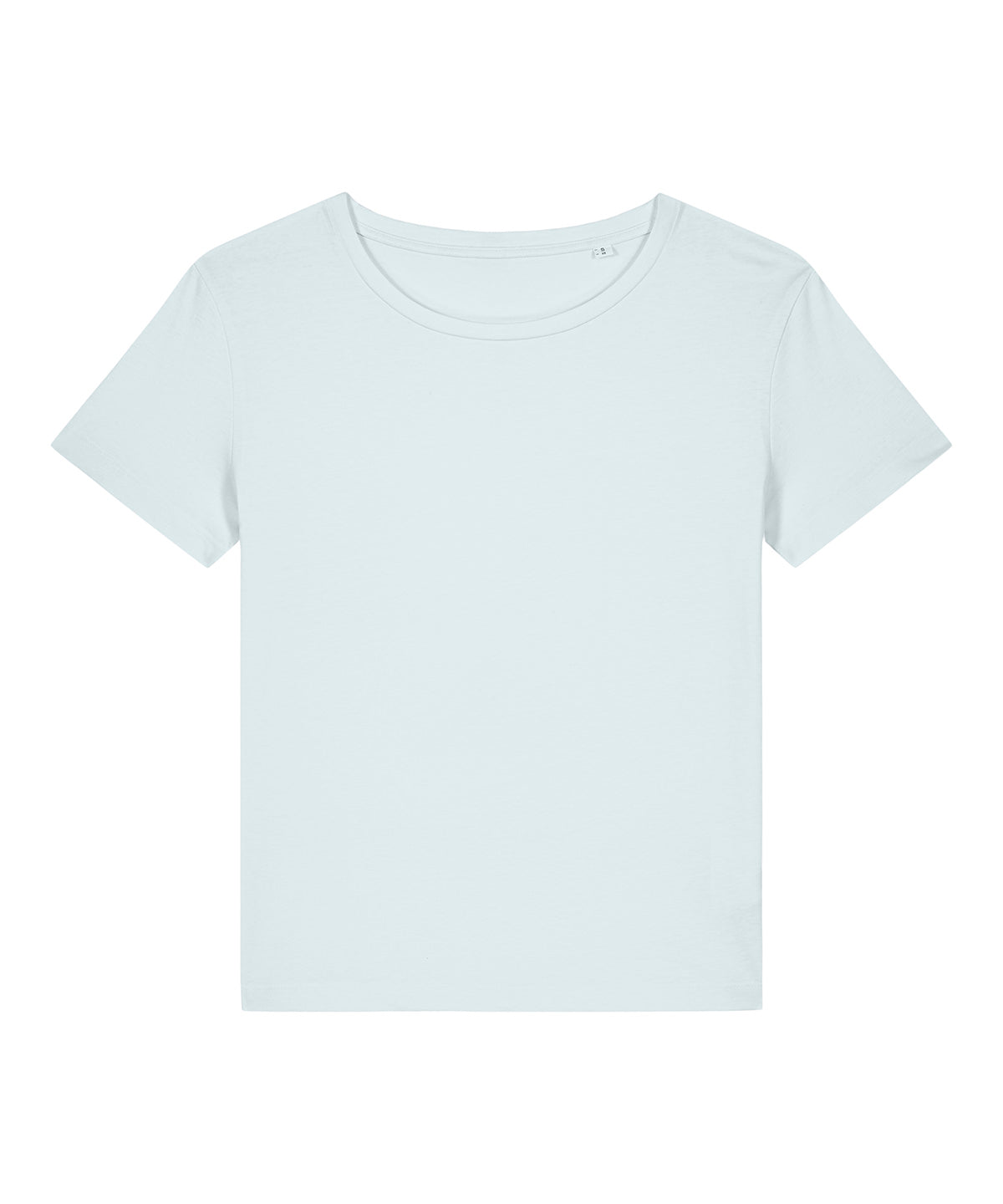 Stanley/Stella Women’s Stella Serena iconic mid-light t-shirt in Blue Ice, front view