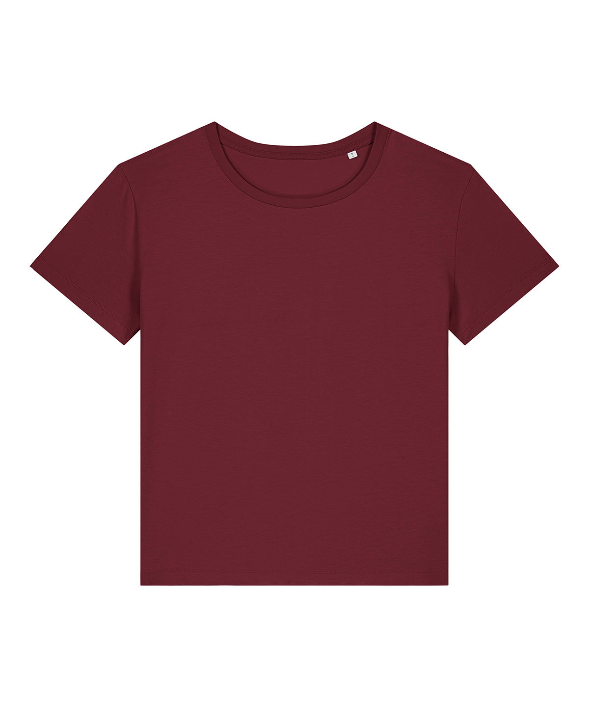 Stanley/Stella Women’s Stella Serena iconic mid-light t-shirt in Burgundy, front view