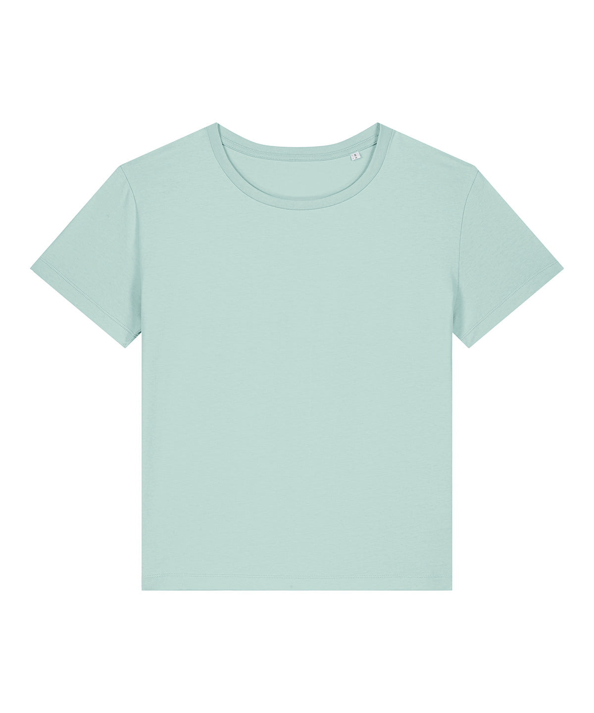Stanley/Stella Women’s Stella Serena iconic mid-light t-shirt in Caribbean Blue, front view