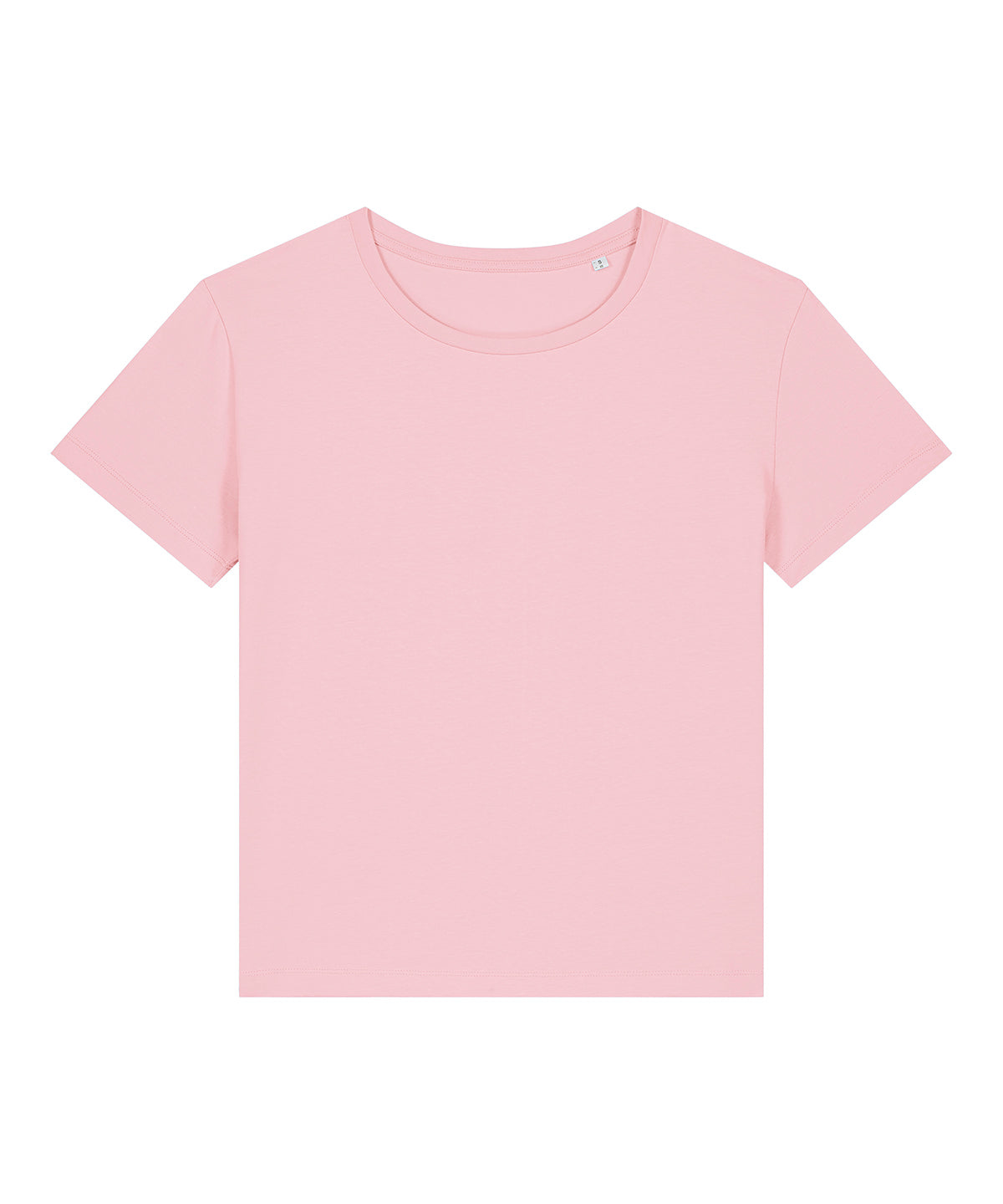 Stanley/Stella Women’s Stella Serena iconic mid-light t-shirt in Cotton Pink, front view