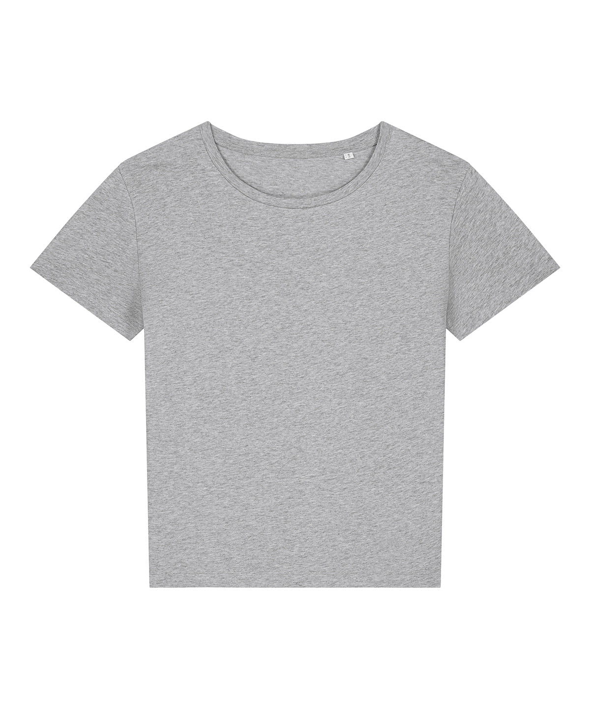 Stanley/Stella Women’s Stella Serena iconic mid-light t-shirt in Heather Grey, front view