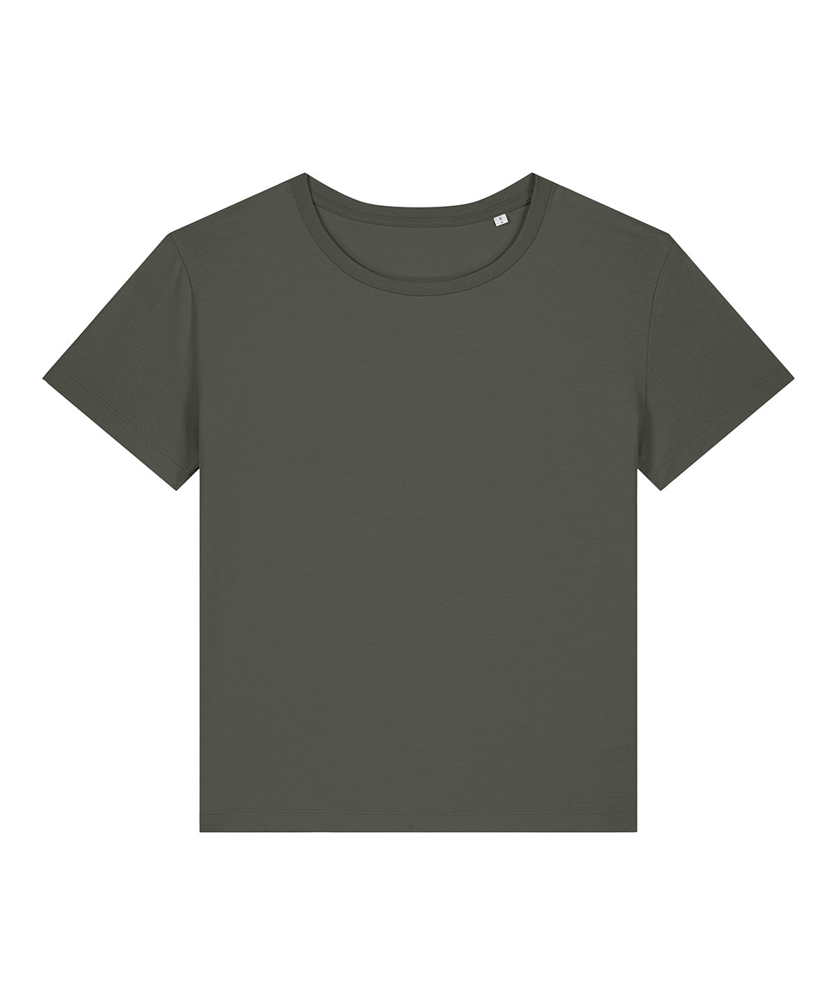 Stanley/Stella Women’s Stella Serena iconic mid-light t-shirt in Khaki, front view