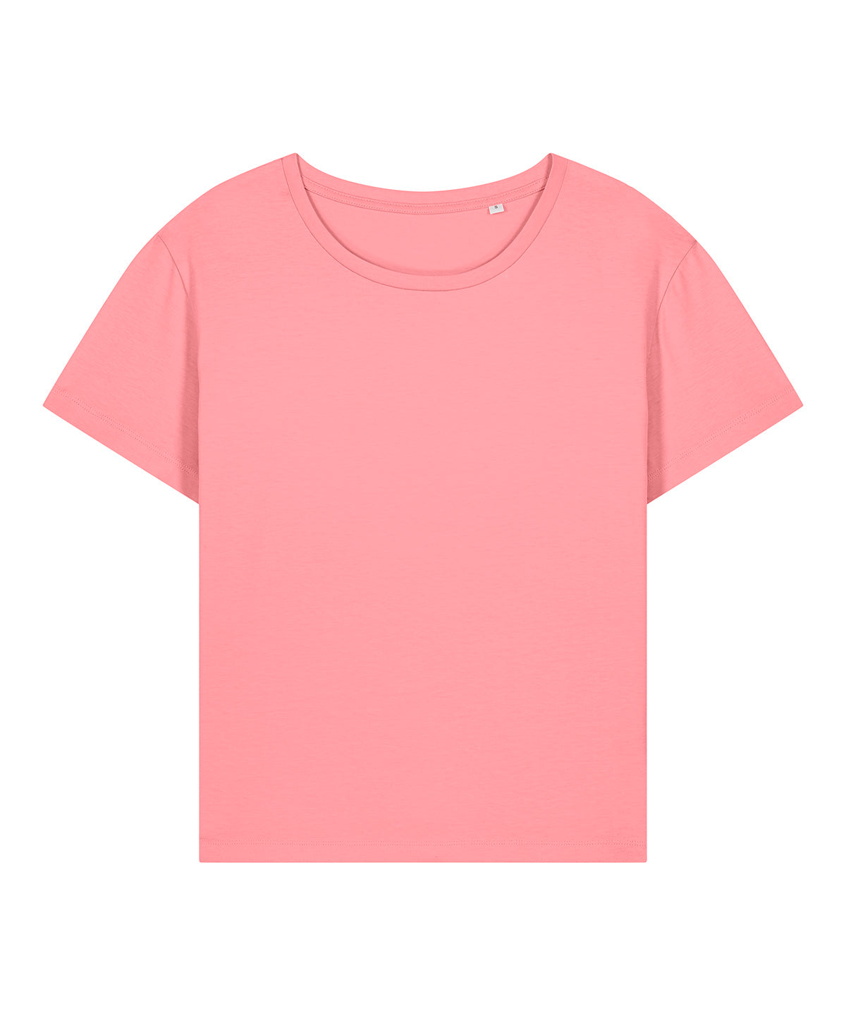 Stanley/Stella Women’s Stella Serena iconic mid-light t-shirt in Pink Joy, front view