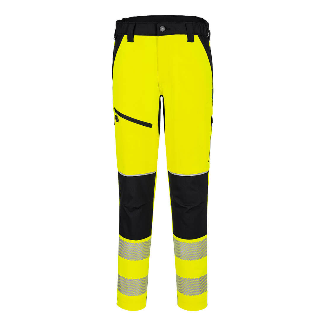 Portwest PW3 Hi-Vis Stretch Trouser in Yellow/Black, image 2