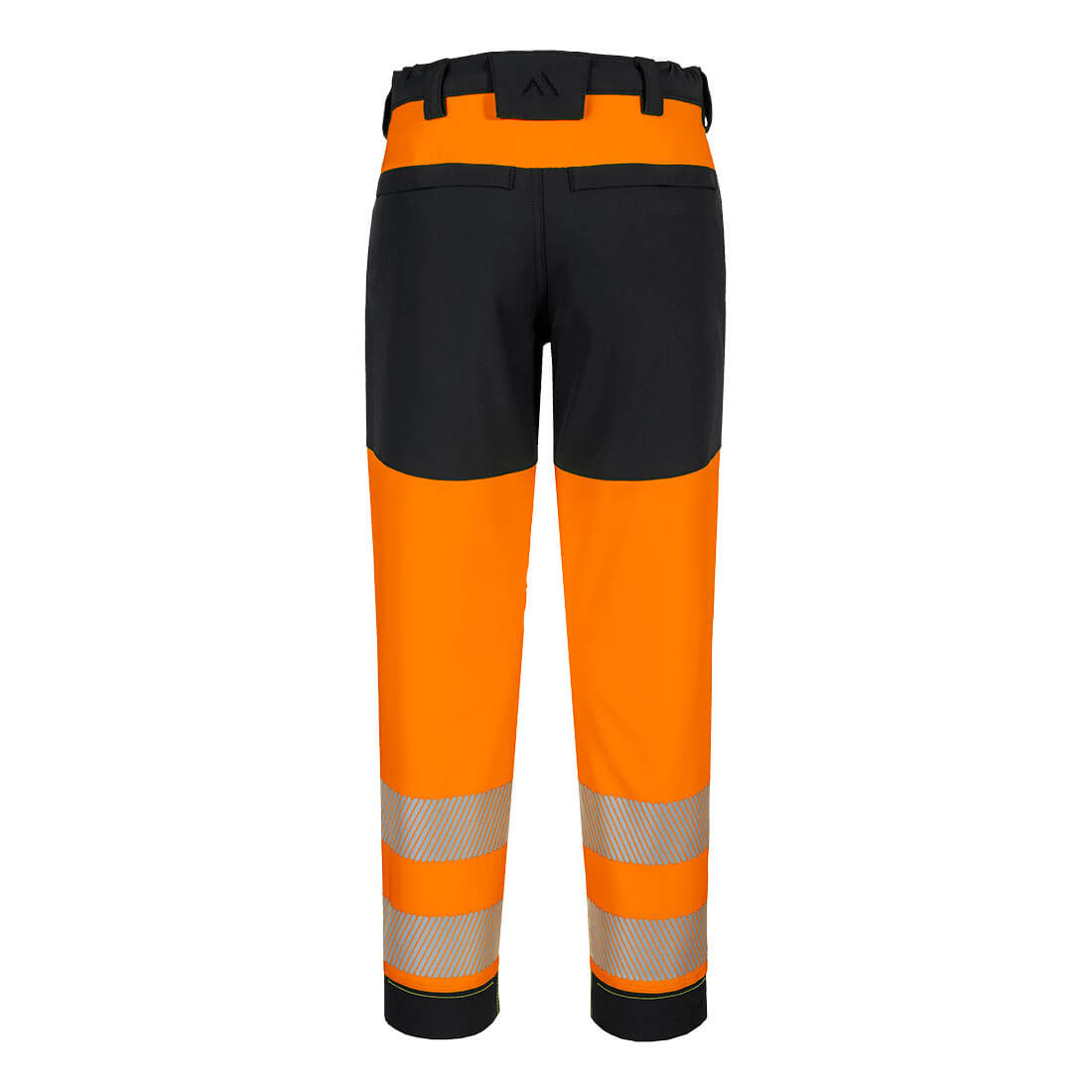 Portwest T141 PW3 Hi-Vis Women's Stretch Trouser in Orange/Black, back view