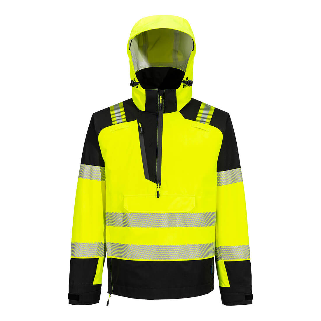 Portwest PW3 Hi-Vis Overhead Rain Jacket in Yellow/Black, image 2