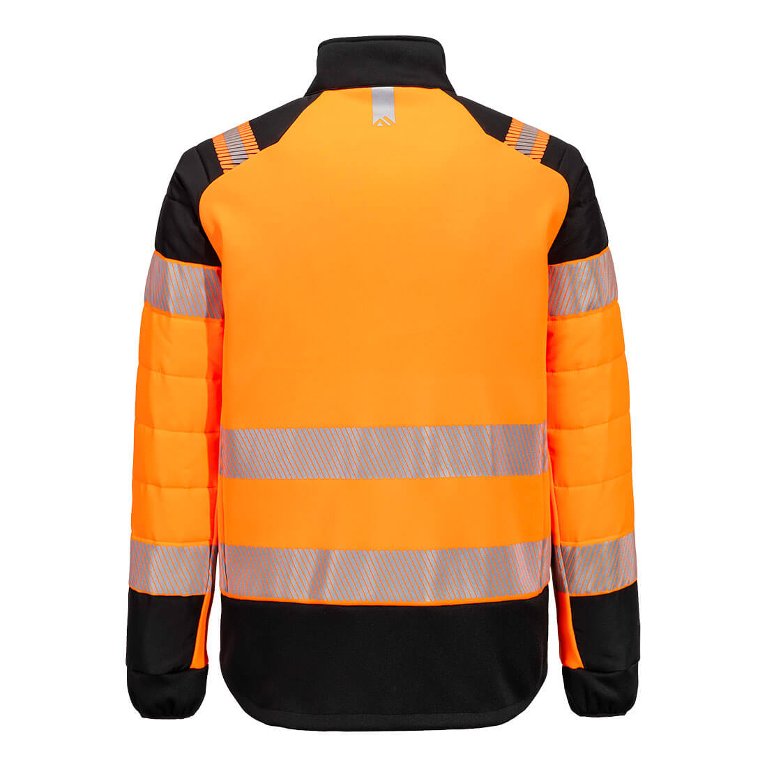 Portwest T170 PW3 Hi-Vis Hybrid Baffle Jacket in Orange/Black, back view