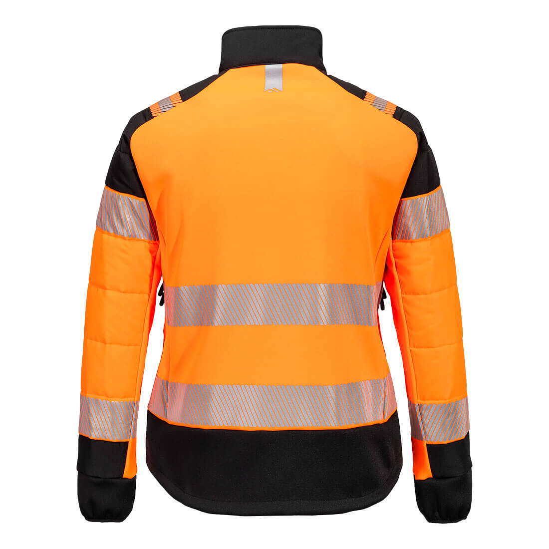 Portwest T171 PW3 Hi-Vis Women's Hybrid Baffle Jacket in Orange/Black, back view
