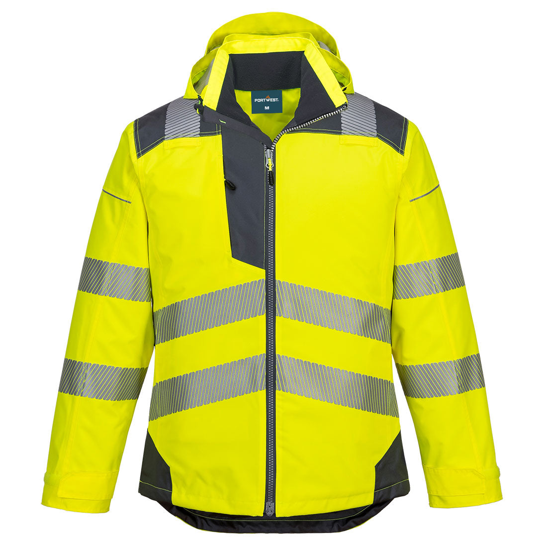 Portwest PW3 Hi-Vis Winter Jacket in Yellow/Grey, image 6