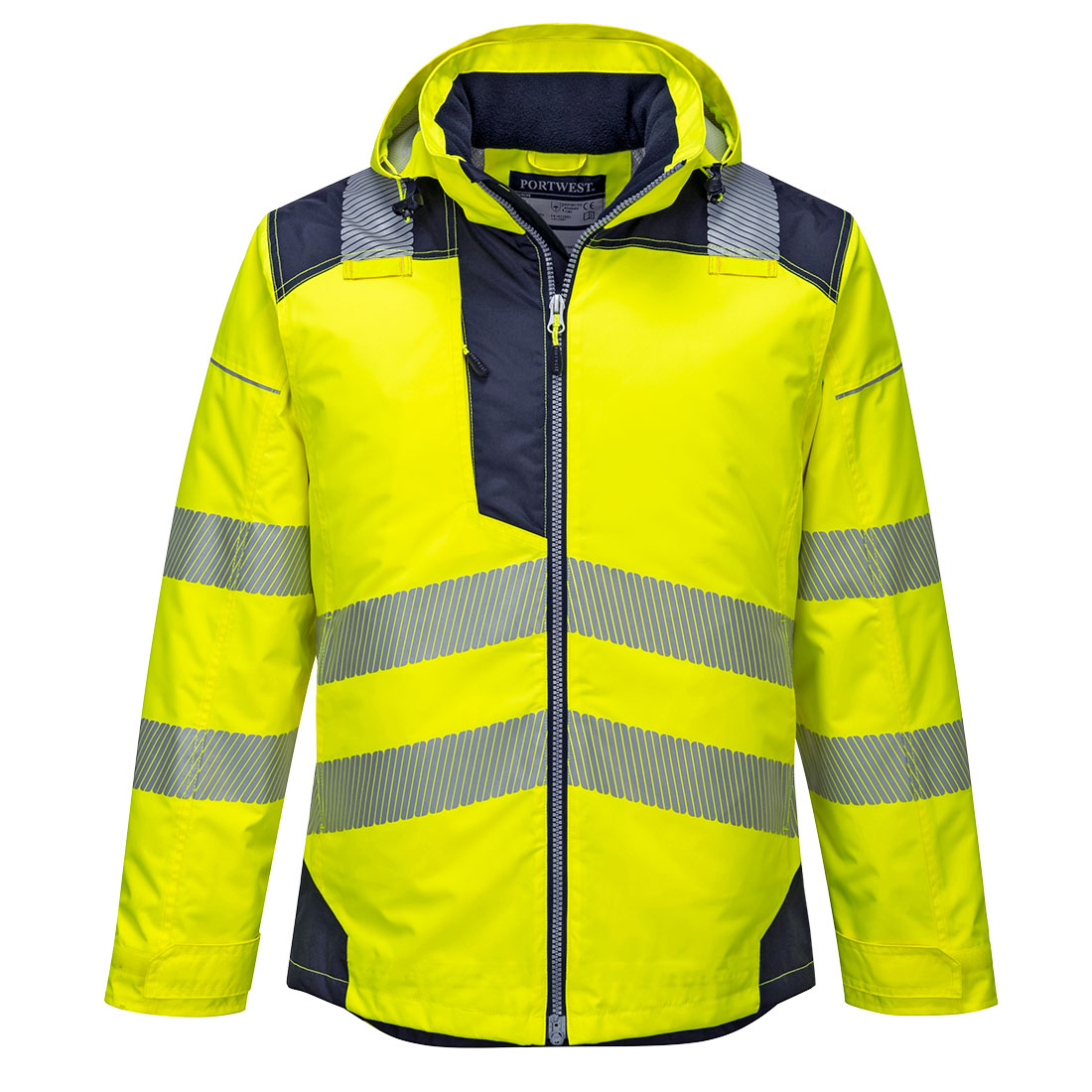 Portwest PW3 Hi-Vis Winter Jacket in Yellow/Navy, image 7