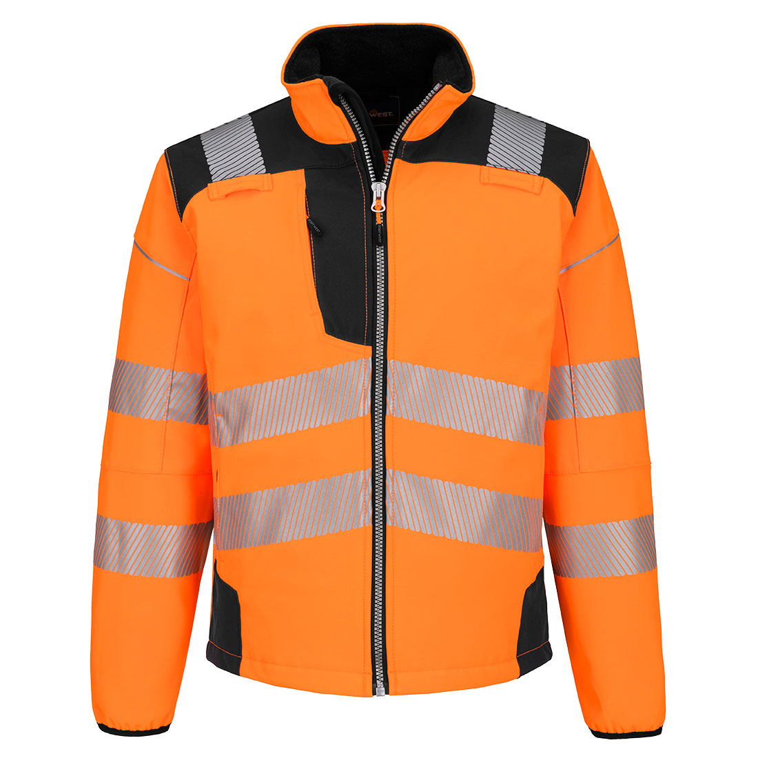 Portwest PW3 Hi-Vis Softshell in Orange/Black, main product image