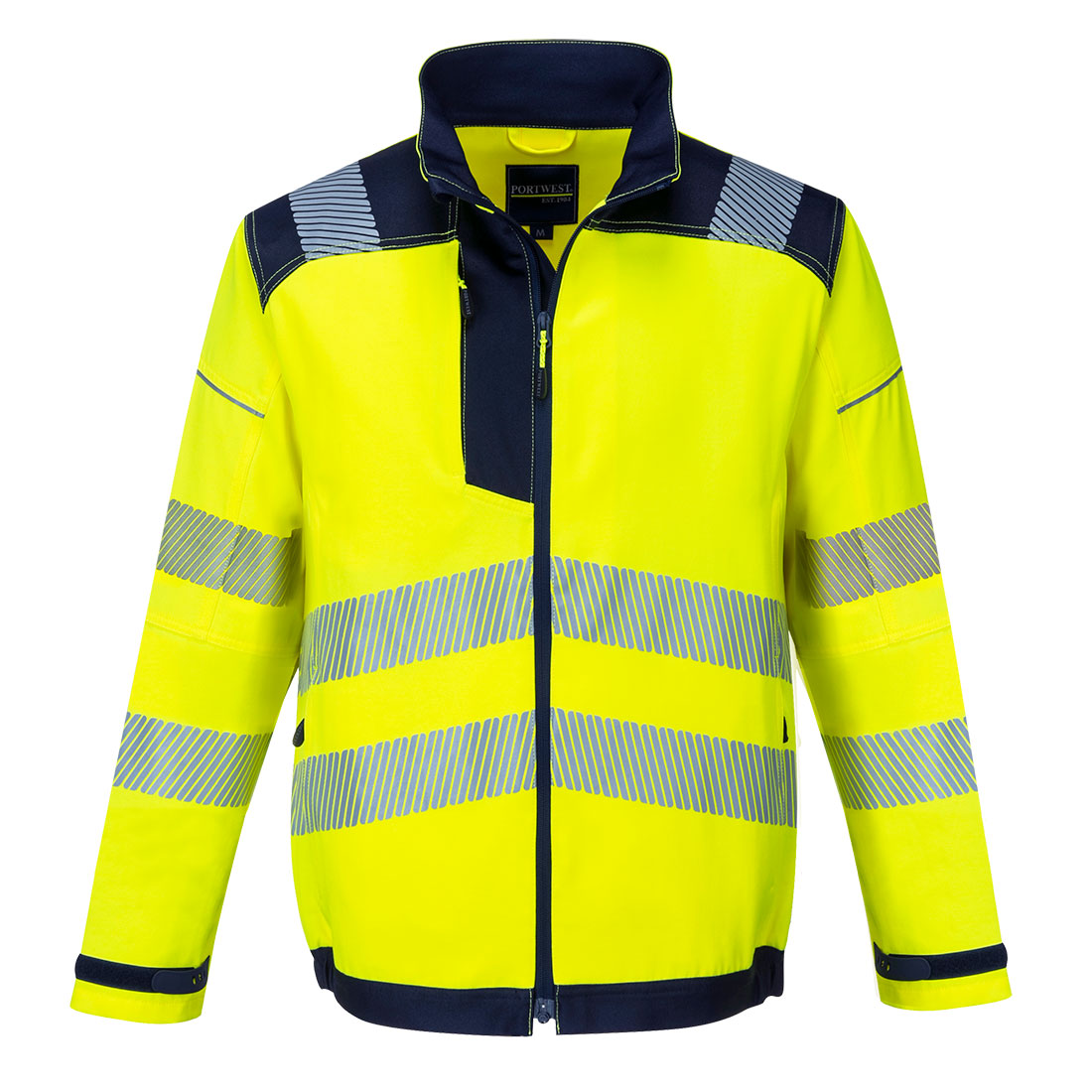 Portwest PW3 Hi-Vis Work Jacket in Yellow/Navy, image 3