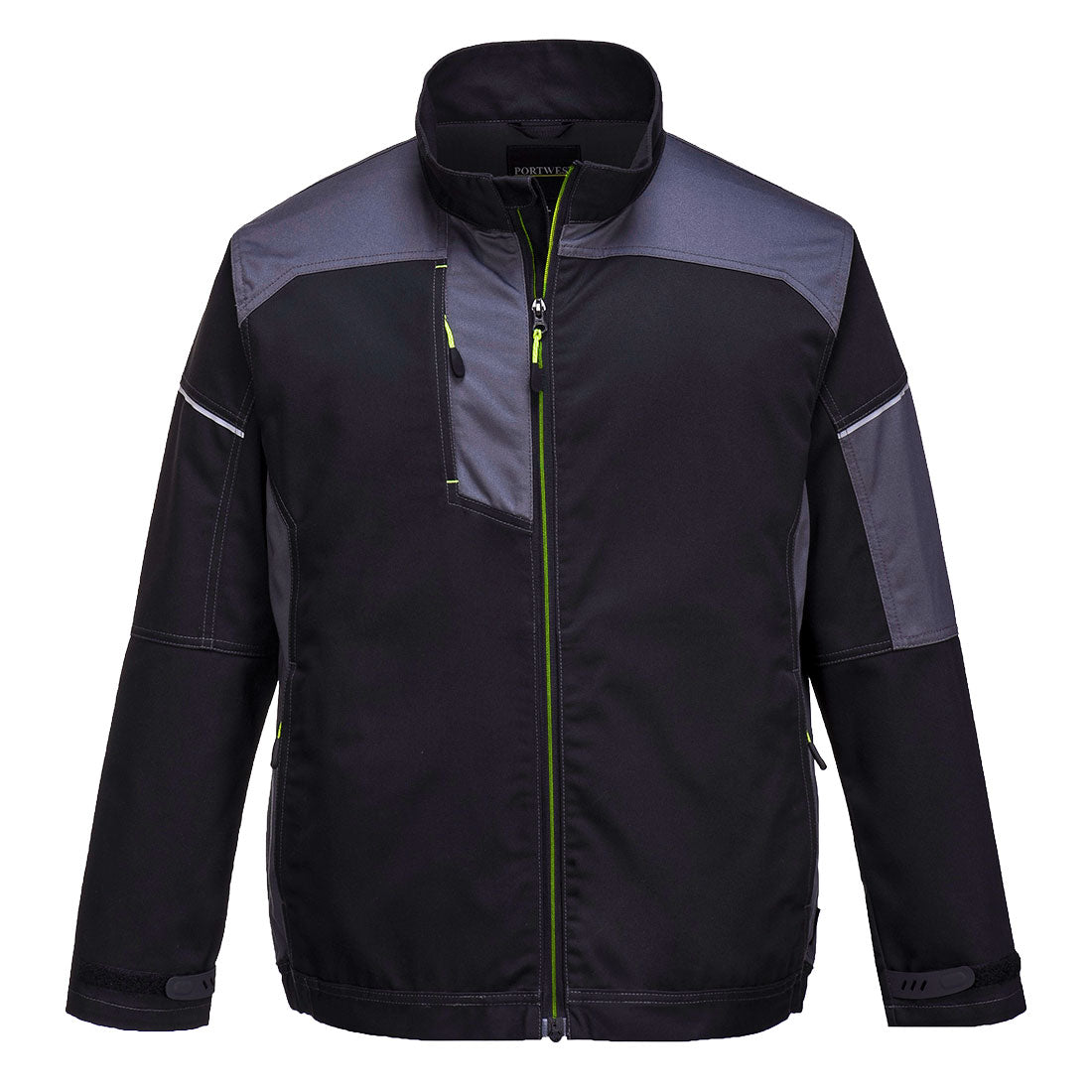 Portwest PW3 Work Jacket in Black/Zoom Grey, main product image