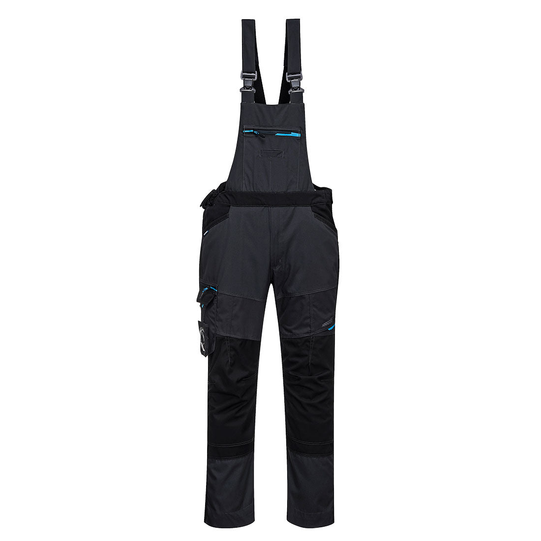 Portwest WX3 Bib and Brace in Metal Grey, main product image