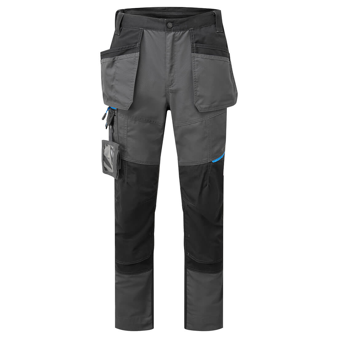 Portwest WX3 Slim Fit Holster Trousers in Metal Grey, main product image